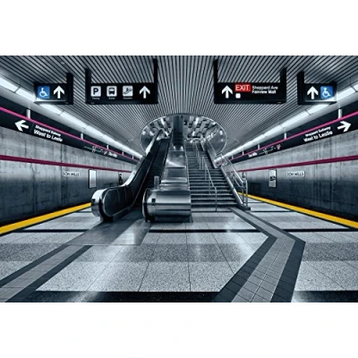 Imagen de &#039;Komar 8 996 papel pintado fotográfico de &quot;Subway, tamaño: 368 x 254 cm (ancho altura), piezas, incluye cola, fabricado en Alemania, multicolor