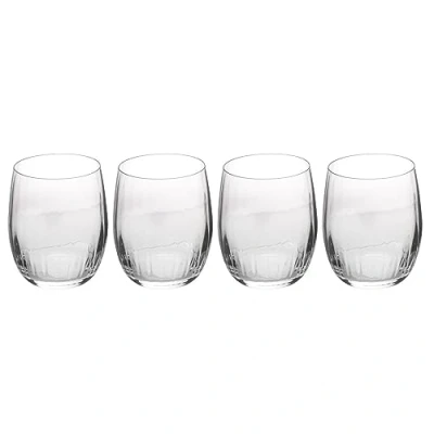 Imagen de Mikasa Treviso Vaso de Cristal Vino, 350ml, Juego 4 Vasos Finos Transparentes Sin Plomo con Efecto Ondulado para Celebraciones