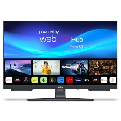 Imagen de Cello C2224WSH Smart TV Full HD de 22 Pulgadas, sin Marco, sintonizador Triple (DVB C/ S2/ T2), Bluetooth, LG WebOS, Sonido Pitch, Disney+, Netflix, Paramount +, [2025]