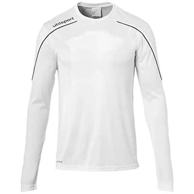 Imagen de uhlsport Stream 22 Trikot Langarm Sudadera De Entrenamiento, Hombre, Blanco/Negro, L