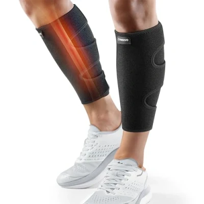 Imagen de CAMBIVO Medias Compresion para Pantorrilla x2, Calcetines de Compresión Mujer Hombre, Ajustable Mangas Dolor Muscular, Varices, Deporte, Running, Ciclismo, Trabajo, Vuelo
