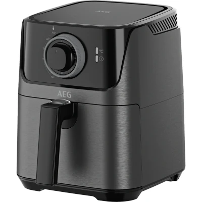 Imagen de AEG AF5 1 4GB Freidora de Aire Sin Aceite, Capacidad 2.5L, 1350W, Temporizador 60 Min, Temperatura Máxima 200C, Cesto Extraíble, Apto Lavavajillas, Color Negro
