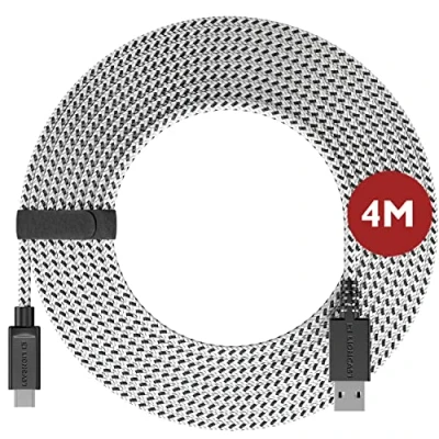 Imagen de LIONCAST® Cable USB C (4m) de Carga para Mando PS5 Rápida y Transferencia Eficaz Tipo Duradero 4m Compatible con Xbox One, iPhone 15 Dispositivos