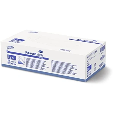 Imagen de Peha Soft, Guantes de Látex Talla S, Elásticos, Resistentes a Fisuras y Desechables, Sin Polvo, Adecuados para Actividades Sanitarias, Color Azul, 10 Unidades