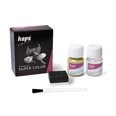 Imagen de Kaps Tinte con Imprimación para Zapatos Y Bolsos Textiles de Cuero Natural Sintético, Super Color And Preparer, 70 Colores (173 verde pálido)