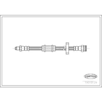 Imagen de CORTECO 19018129 Latiguillos de Freno Eje delantero 434 FIAT: Uno Hatchback