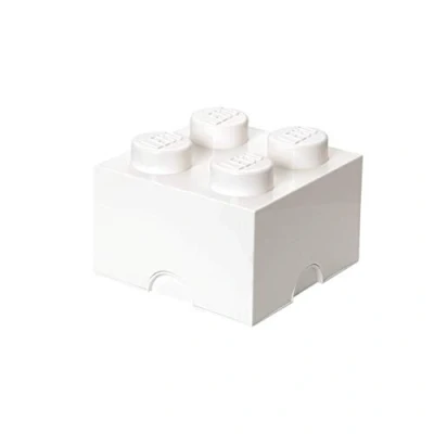 Imagen de Room Copenhagen 40031735 Ladrillo de Almacenamiento 4 espigas Lego, Caja almacenaje apilable, 5,7 l, Blanco, White