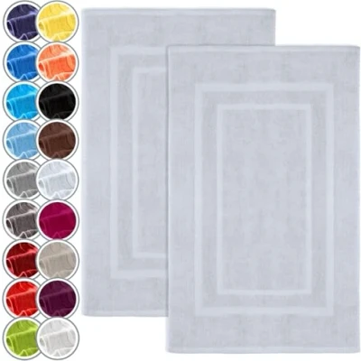 Imagen de NatureMark Alfombrillas de baño en Paquete 2 Unidades, 100% algodón, 50 x 80 cm, Ducha Doble, Color: Naturaleza/Crema