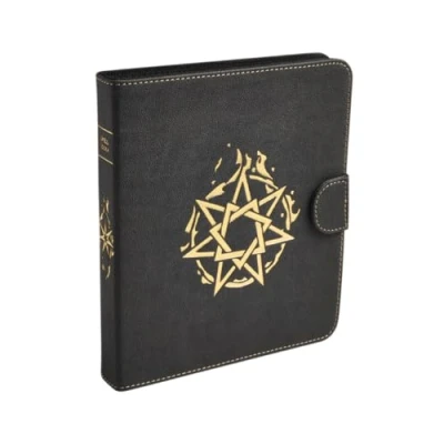 Imagen de Arcane Tinmen Dragon Shield: Códice de hechizos juego rol: gris hierro compatible con tarjetas oficiales DND Marcador borrado en seco y rastreador tragamonedas