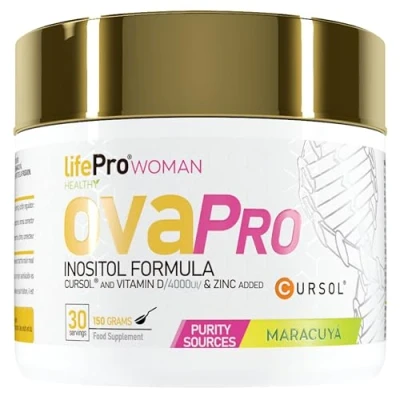 Imagen de Life Pro Inositol Ovapro 3000mg PCOS, polvo para SOP con Myo &amp; D chiro Inositol, Vitamina D, Zinc y Cúrcuma, Apoyo hormonal metabólico mujeres