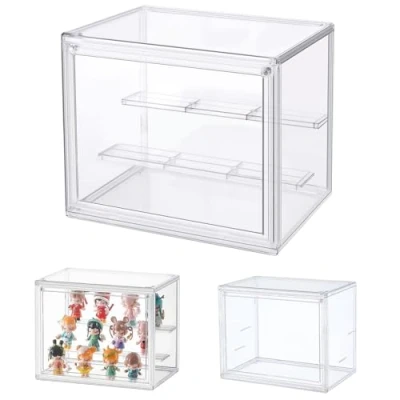 Imagen de Dasellfa Vitrinas para Colecciones, Plexiglass Vitrina Expositora,Expositor Metacrilato,Vitrina Coleccionista Acrílico Transparente, con Puerta,Figuras de AccióN,Juguetes,Miniaturas (27*18*22)