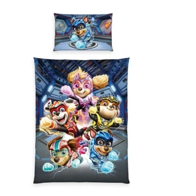 Imagen de Herding Juego de Cama La Patrulla Canina película Mighty Kinofilm, Funda Almohada 65 x 100 cm con Cremallera y diseño Reversible, nórdica 160 210 cm, Cremallera, 100%