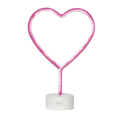 Imagen de Legami lámpara LED efecto neón, It&#039;s a Sign, H 30,5 cm, tema Heart, doble alimentación, cable USB (incluido) o pilas (no incluidas), de mesa, luz multicolor