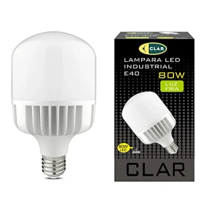 Imagen de CLAR Bombillas LED E40 Luz Fria, Bombilla E27 Blanco Frio, 6500K, E40, LED, 80W (Pack 1)