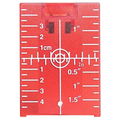 Imagen de Tarjeta de placa objetivo láser para piso Huepar TP01R Magnetic con soporte aplicaciones haz luz roja Mejorando la visibilidad líneas rojo o puntos 1.3 veces