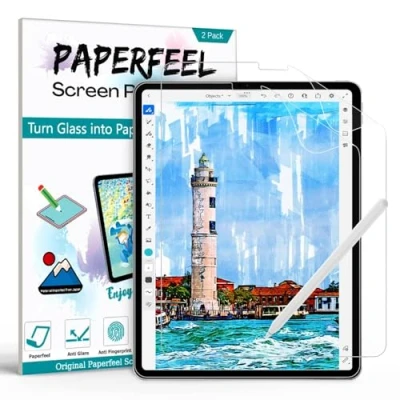 Imagen de Paperfeel [2 Piezas] Protector de Pantalla para iPad Pro 12,9 Pulgadas (2022, 2021, 2020 e 2018), PET Mate Dibujar Antirreflejo/Antihuellas
