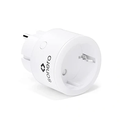 Imagen de sonero® Toma inalámbrica 2300 vatios Enchufe de extensión controlado por Radio para Uso en Interiores, Alcance 30 m, diseño Compacto, Blanco