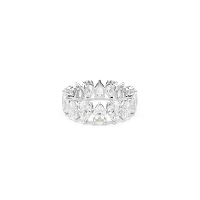 Imagen de Swarovski Anillo Matrix Vittore, Talla pera, Blanco, Acabado en tono plateado