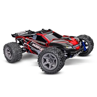 Imagen de TRAXXAS Rustler 4x4 RTR BL 2S Camión sin escobillas (4 x 4, batería/cargador, 1/10), color rojo