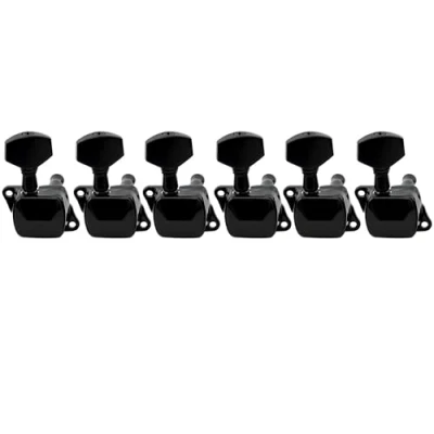 Imagen de Musiclily 6 en Línea Semi Sellado Guitarra Clavijas de Afinación Clavijero para Eléctrica Strat Squier, Negro