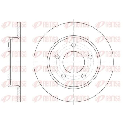 Imagen de REMSA 6906.00 Disco de freno Eje trasero 264,8, 264,8 11 5 macizo MAZDA: 3 Hatchback, Berlina