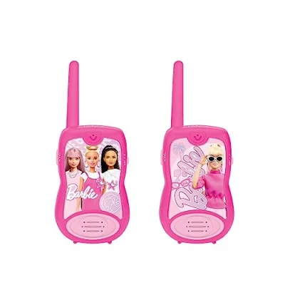 Imagen de Lexibook, Barbie, Walkie talkies 200m, Juego de comunicación para niños, 2 Canales comunicación, Clip cinturón, Rosa, TW12BB