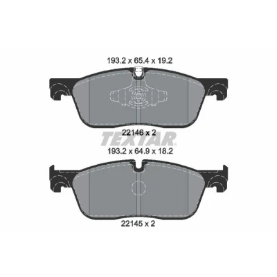 Imagen de TEXTAR 2214601 Juego de pastillas freno preparado para indicador desgaste LAND ROVER: Range Rover Evoque, Discovery Sport