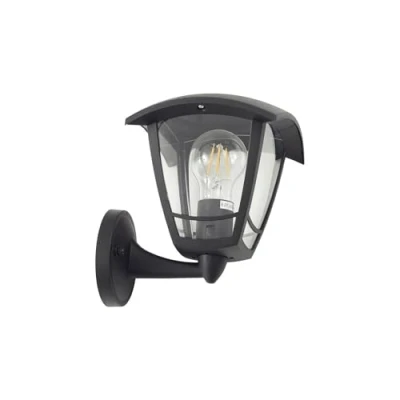 Imagen de Aplique para exterior Lindby Isidoro, negro, farol, plástico