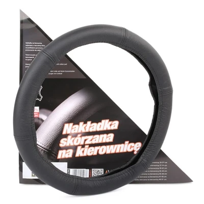 Imagen de CARPASSION 10060 Funda cubierta para el volante negro 35 37 cuero