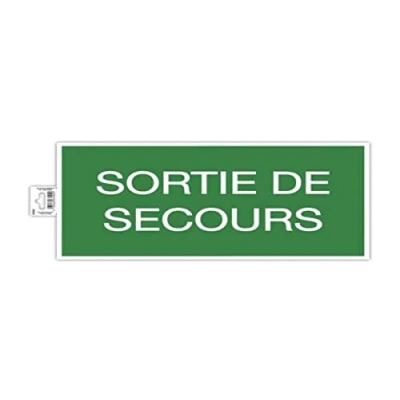 Imagen de Exacompta Ref. 67004E 1 Panel adhesivo de salida emergencia 35x20 cm Verde