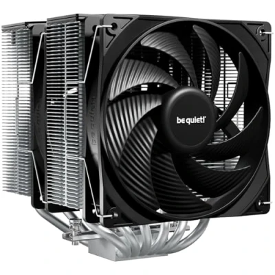 Imagen de be quiet! Pure Rock Pro 3 Silver refrigerador con aire, capacidad de refrigeración impresionantemente alta, 6 tubos calor alto rendimiento, 2 ventiladores Wings 120 mm PWM optimizados