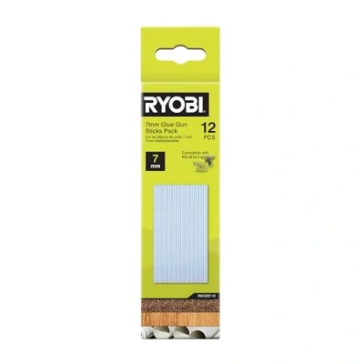 Imagen de RYOBI RACGS7 12 Paquete de barras pegamento 7 mm, color verde