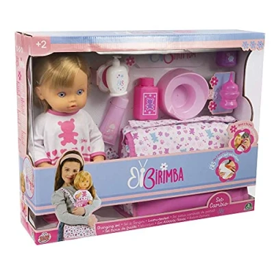 Imagen de Grandi Giochi Birimba BRB02000 Juego de Cambios, Bolsa y Accesorios para Cambiar Birimba, muñeca con Trasero Rojo Incluido
