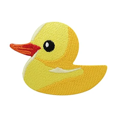 Imagen de Finally Home Parche de pato chirriante amarillo para planchar Patches patos, parches pájaros, parches,