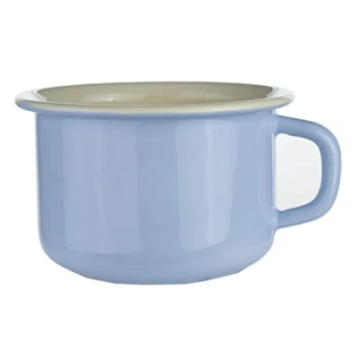 Imagen de Riess, 0299 006 Classic Cuenco para café, color azul, diámetro 10 cm, capacidad 0,4 litros, altura 7,4 esmalte, taza de inducción