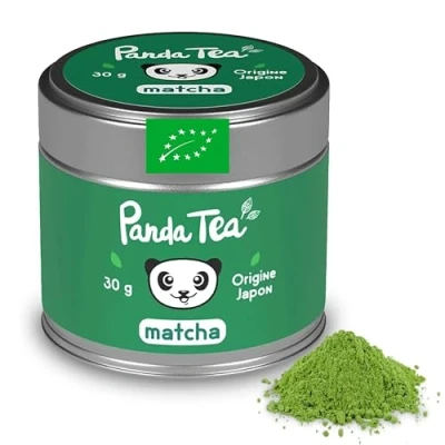 Imagen de Panda Tea Ceremonia de Té Matcha Orgánico origen japonés 30g Verde en Polvo Ideal para la del Té.