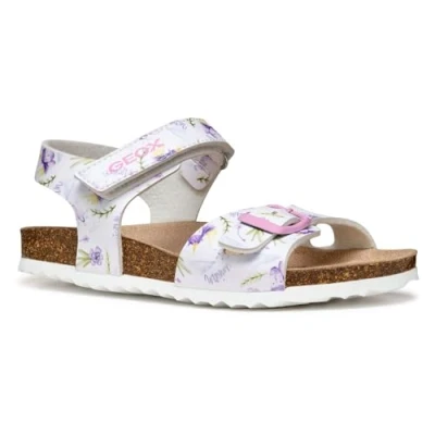 Imagen de Geox Adriel GIRL Sandalias para niños, Talla: 26, White/lilac Zapatos