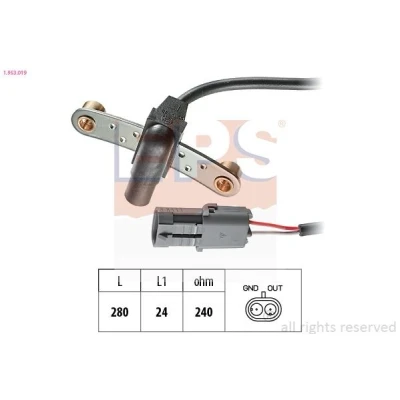 Imagen de EPS 1.953.019 Sensor de Cigueñal Made in Italy OE Equivalent RENAULT: MEGANE 1, CLIO 1 Classic