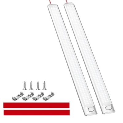 Imagen de Intckwan Plafon LED 12V Autocaravana, 168 LEDs, Luz 12v, Tira Interior Lampara, 6000K Blanca, Luces Coche para RV Caravana Camper Furgoneta Barco Techo Camión(2 Piezas)