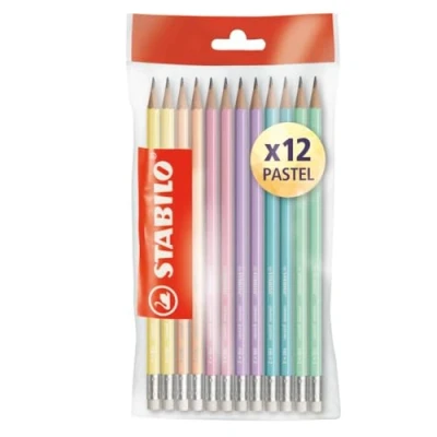 Imagen de Stabilo Lápiz grafito Swano pastel Eco Pack de 12 Colores surtidos