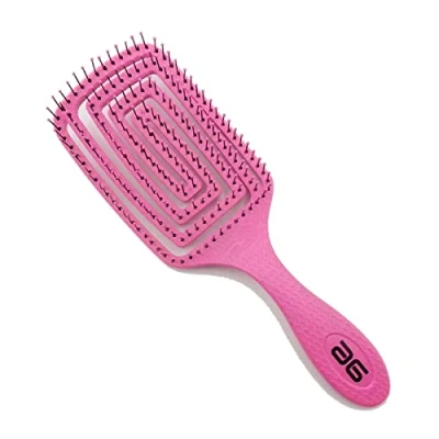 Imagen de ASUER Cepillo Desenredar Sin Tirones ECO BIODEGRADABLE Paleta grande No Corta el Cabello (Rosa Grande)