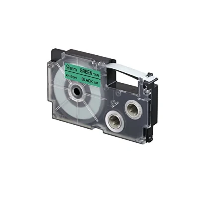 Imagen de Casio XR 9GN1 Cintas para etiquetadoras, Color Negro/Verde