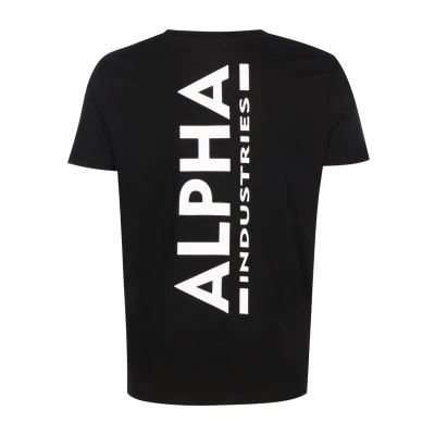 Imagen de ALPHA INDUSTRIES Backprint T Camiseta, Negro (Black 03), XXL para Hombre