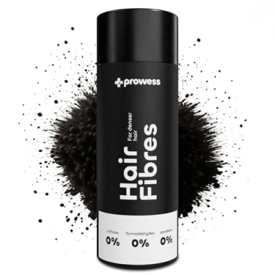 Imagen de Prowess Fibras Capilares Castaño Oscuro, 27.5 gr Fibra Capilar Hombre y Mujer sin Parabenos ni Sulfatos Negro para Más Densidad