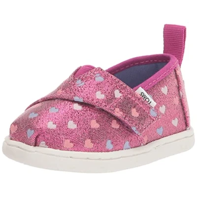 Imagen de TOMS Niñas Tiny Glitter Alpargata Mocasines Planos, Rosa, 23.5 EU
