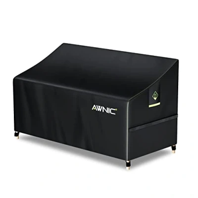Imagen de AWNIC Funda para Banco de Jardín con Salidas Aire Sofá Exterior Impermeable 3 Plazas Resistente al Desgarro 420D Poliéster 160x70x60/88cm