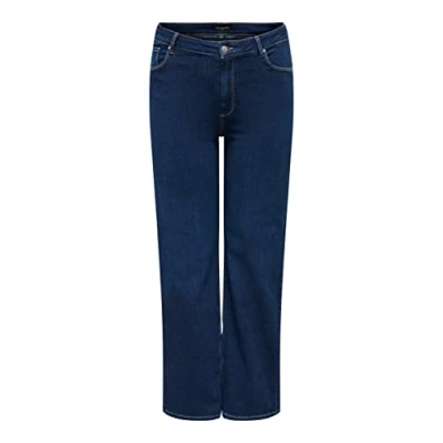 Imagen de ONLY Carmakoma HIGH Waist Carwilly Vaqueros rectos, Mujer, Talla: 44x32, Dark blue denim