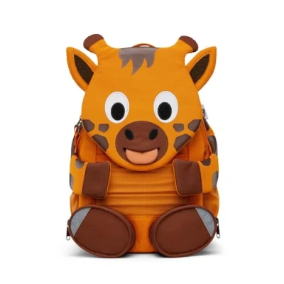 Imagen de Affenzahn Gran amigo mochila de jardín infancia para niños 3 a 5 años en el infantes y infantil la guardería, Jirafa Naranja, Talla única