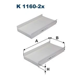 Imagen de Filtro de habitáculo FILTRON K1160 2x