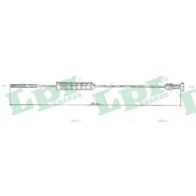 Imagen de LPR C0869B Cable de Freno Mano 300 Tambor TOYOTA: Corolla VIII Compact, VI Familiar, VII Liftback